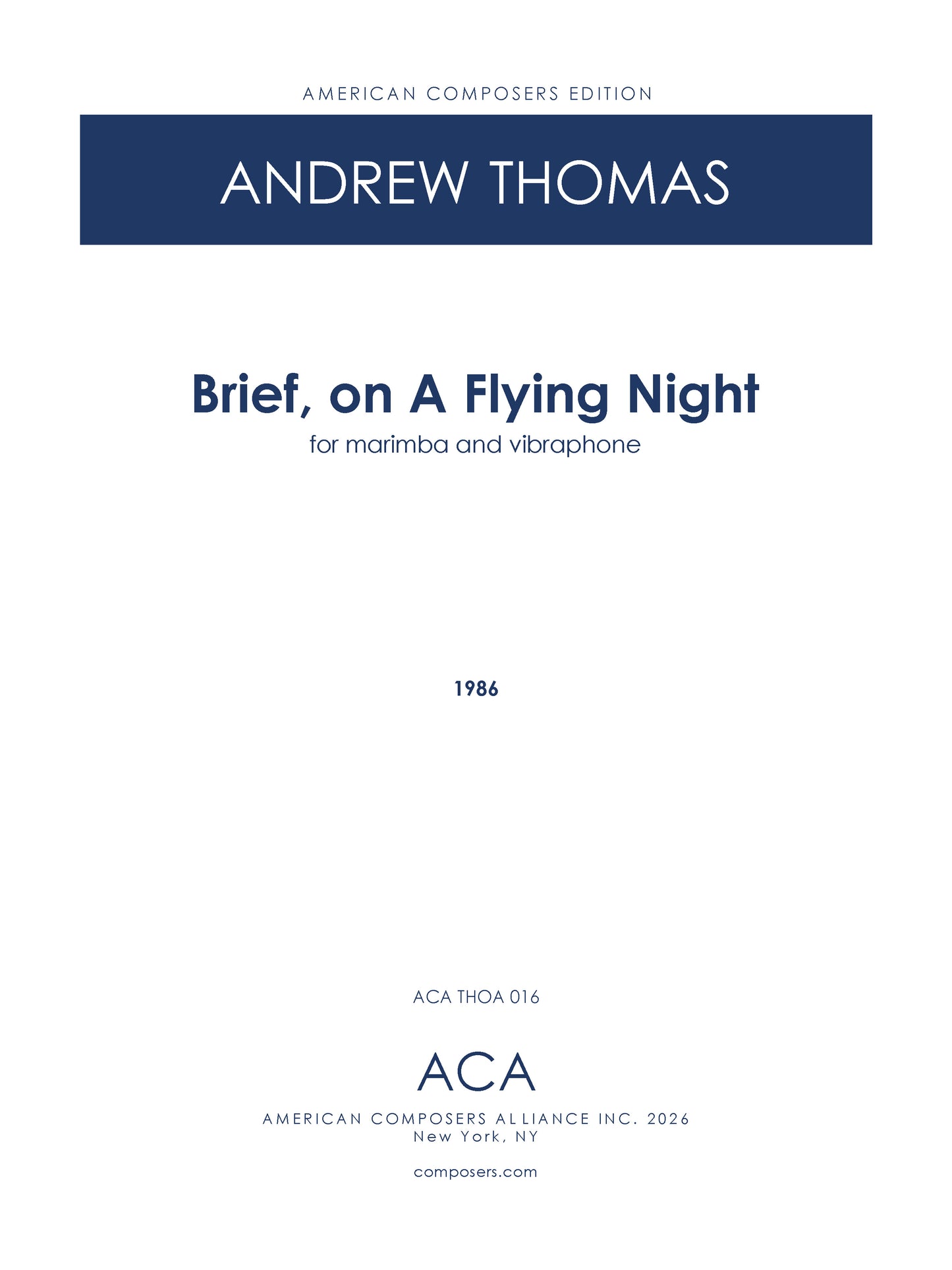 Brief, on a Flying Night