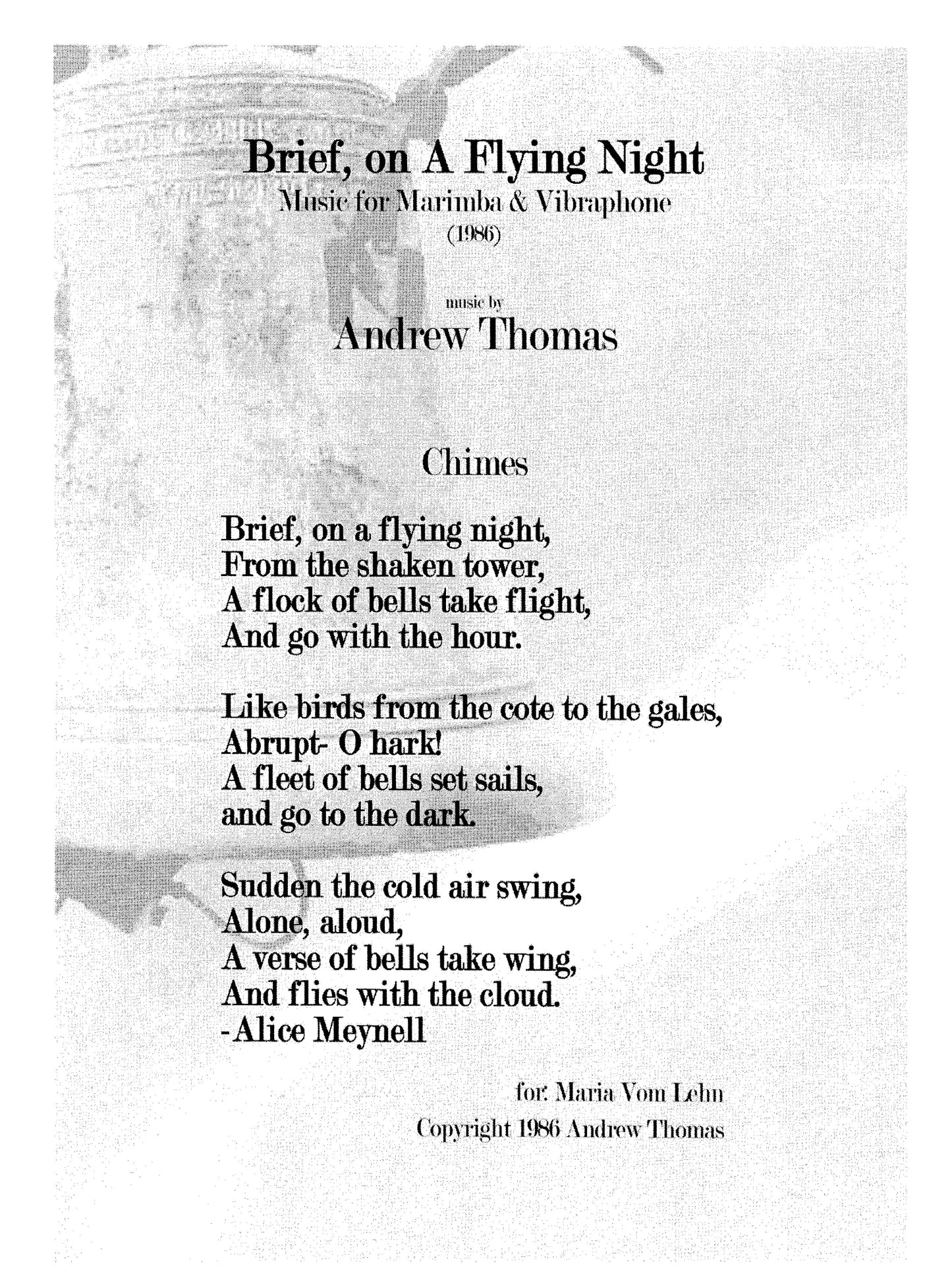 Brief, on a Flying Night