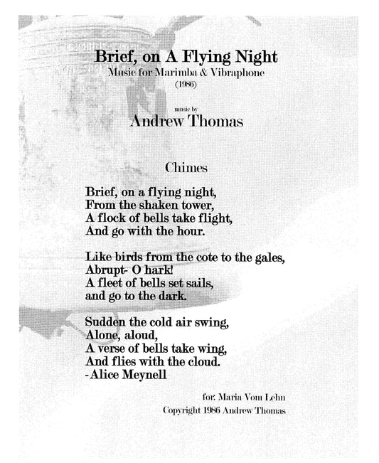 BRIEF, ON A FLYING NIGHT