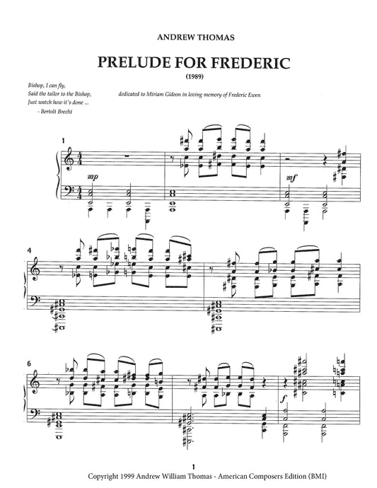 PRELUDE FOR FREDERIC