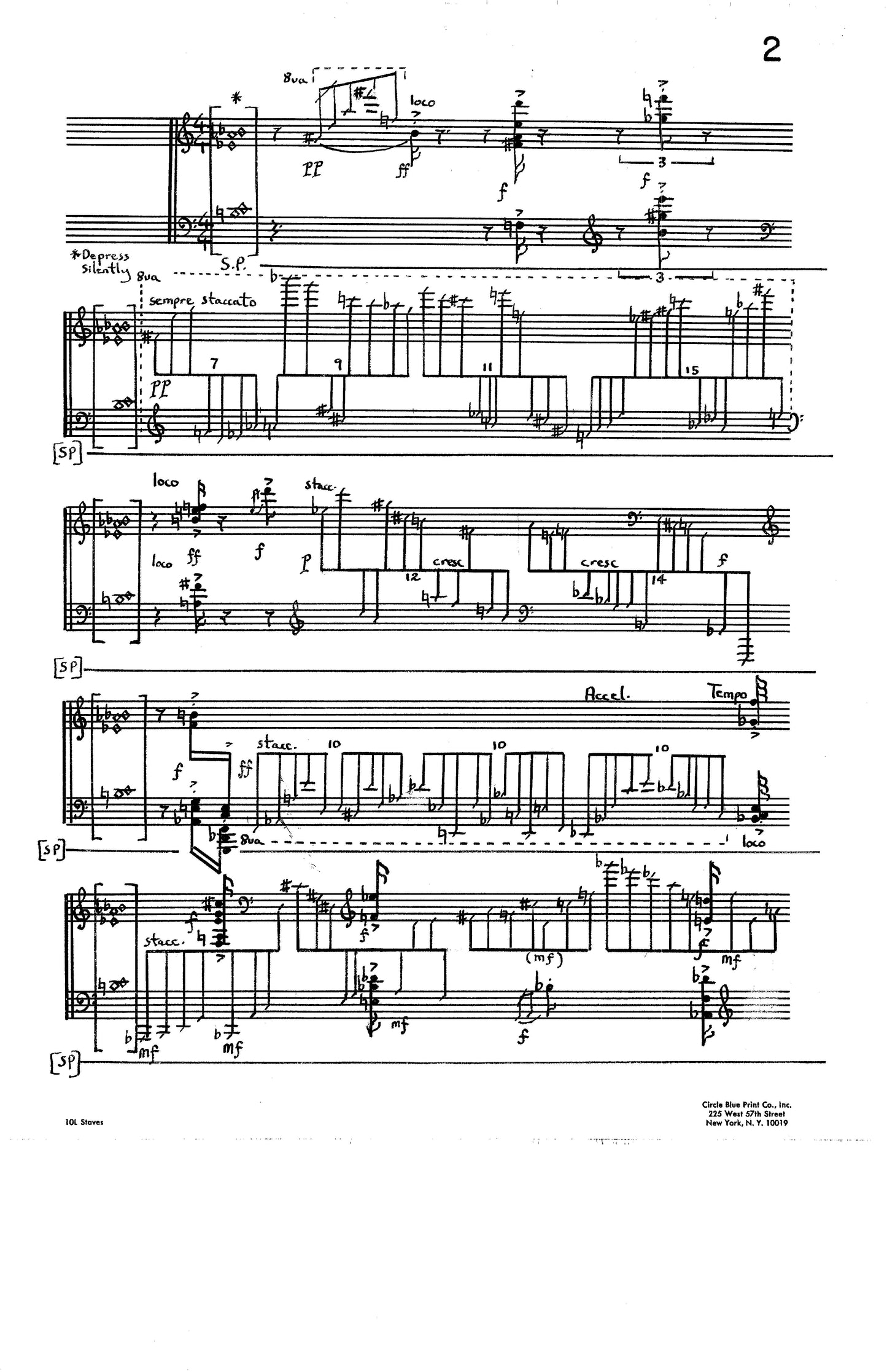 TWO STUDIES, for Solo Piano