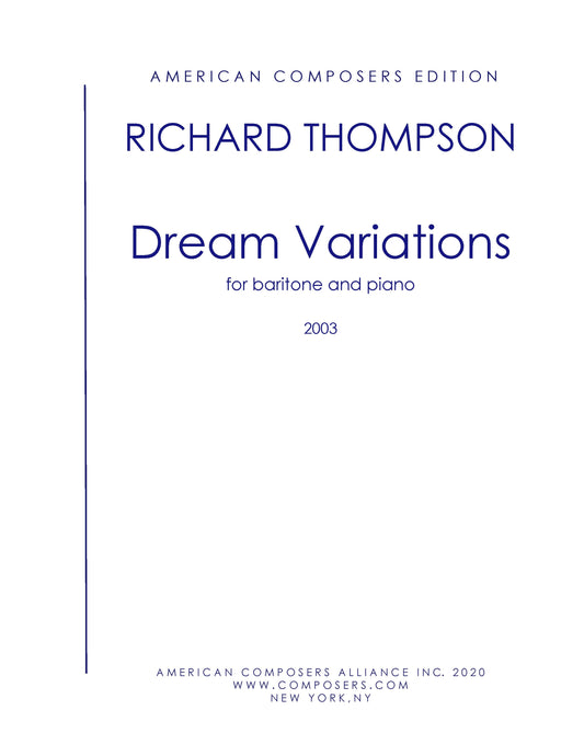 DREAM VARIATIONS (Baritone)