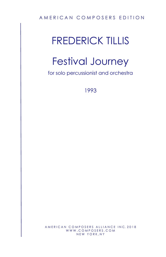 FESTIVAL JOURNEY for Solo Percussion and Symphony Orchestra