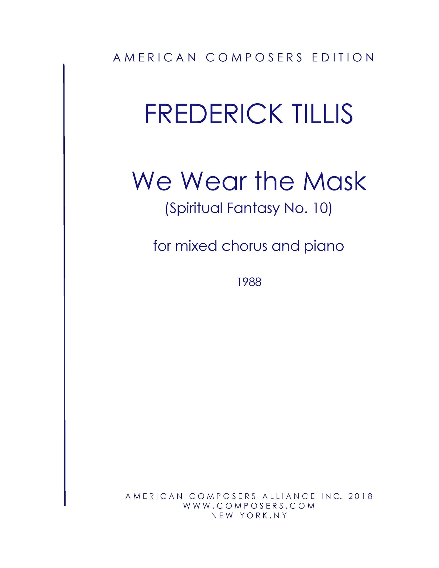 SPIRITUAL FANTASY NO. 10: WE WEAR THE MASK