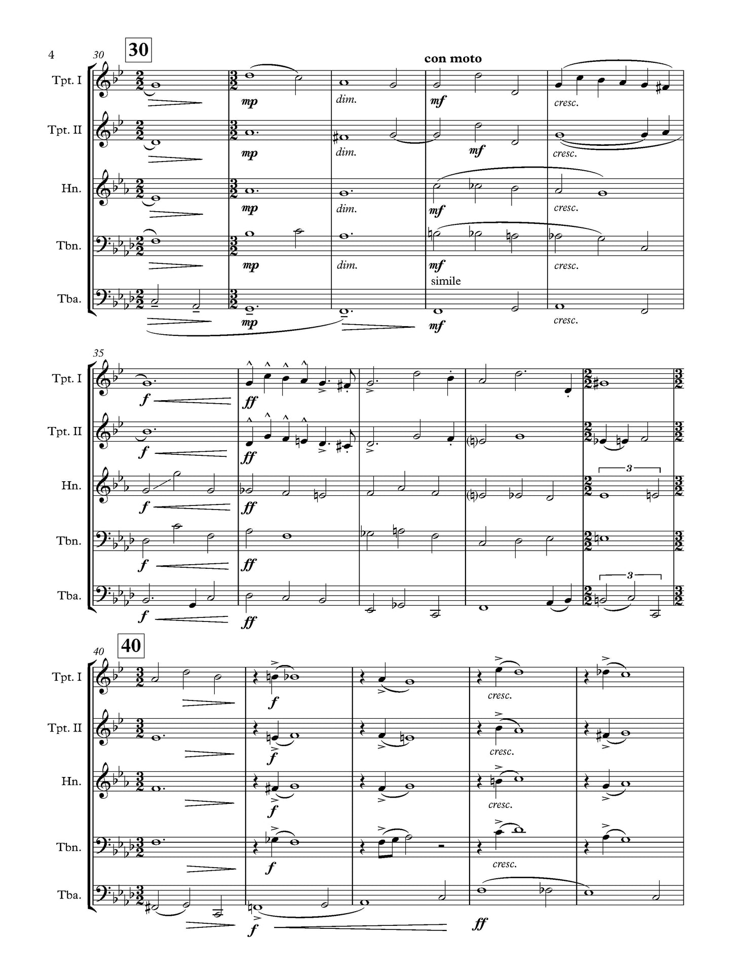 PASSACAGLIA for Brass Quintet