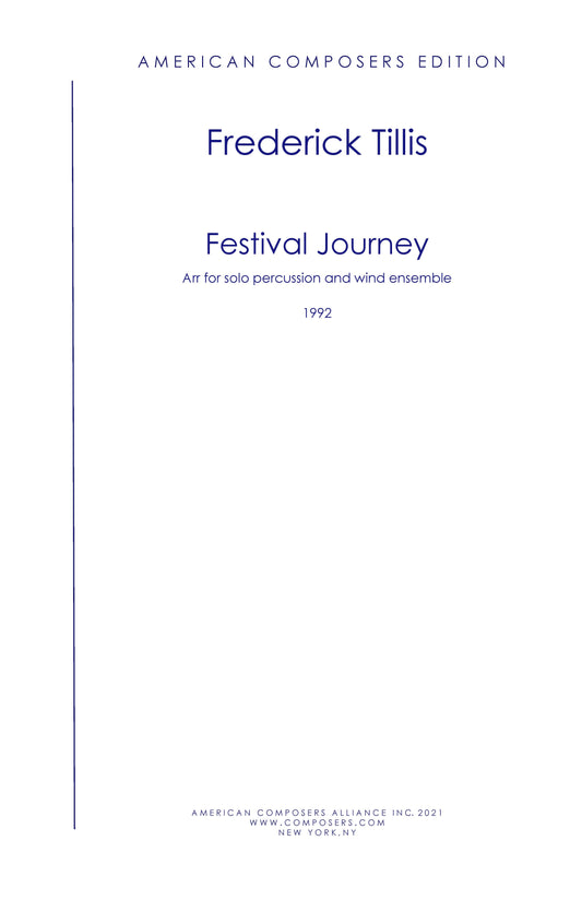 FESTIVAL JOURNEY for Solo Percussion and Wind Ensemble