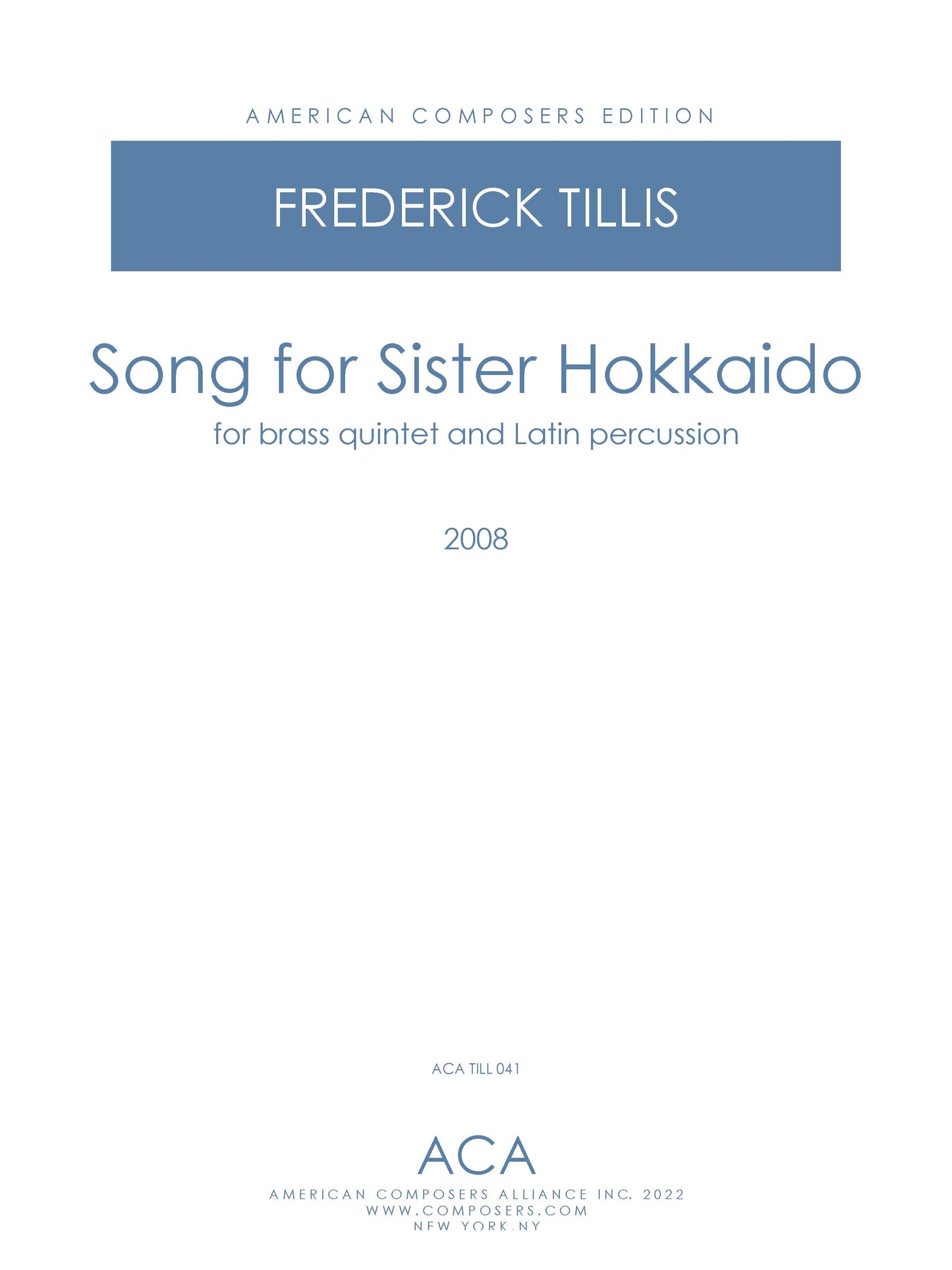 Song for Sister Hokkaido