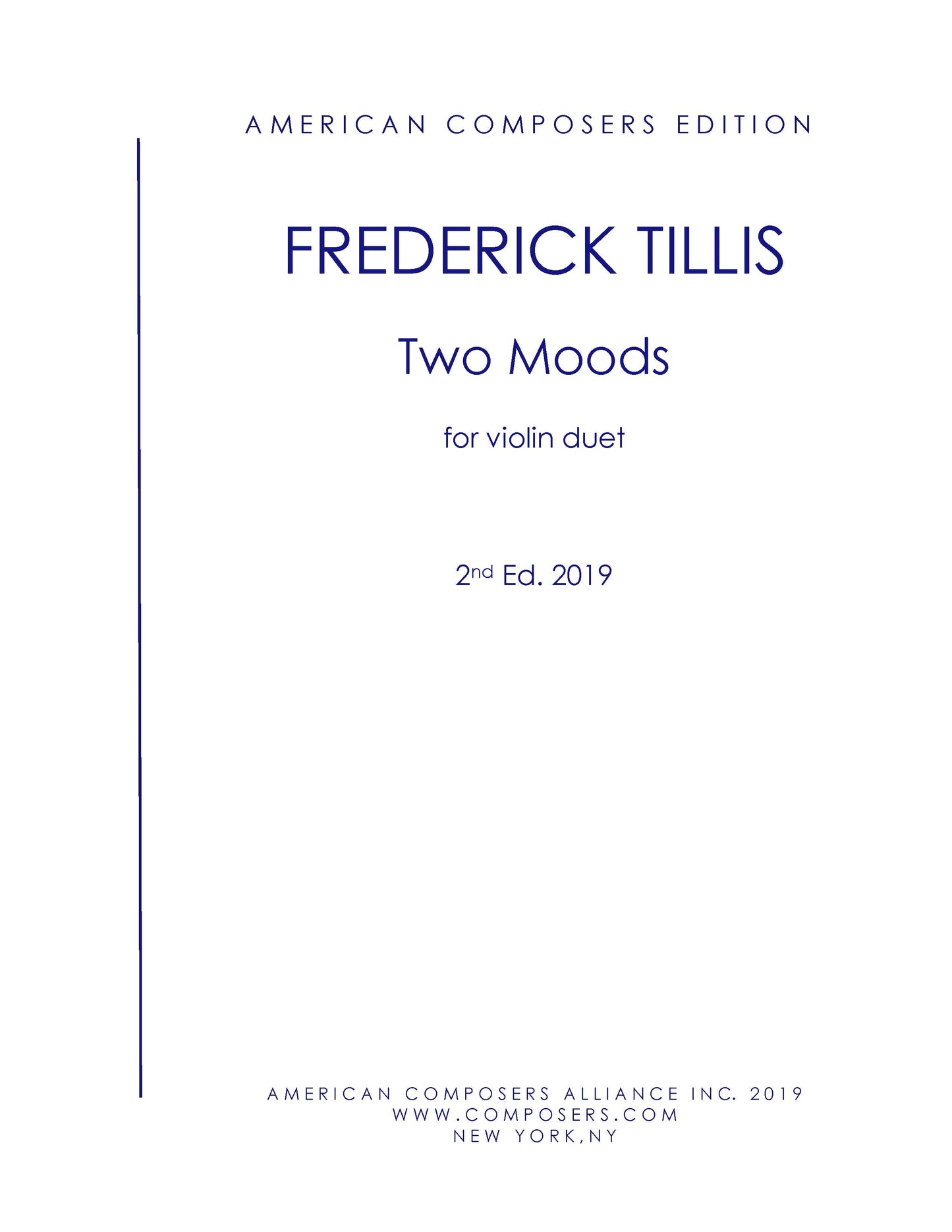 TWO MOODS FOR VIOLIN DUET