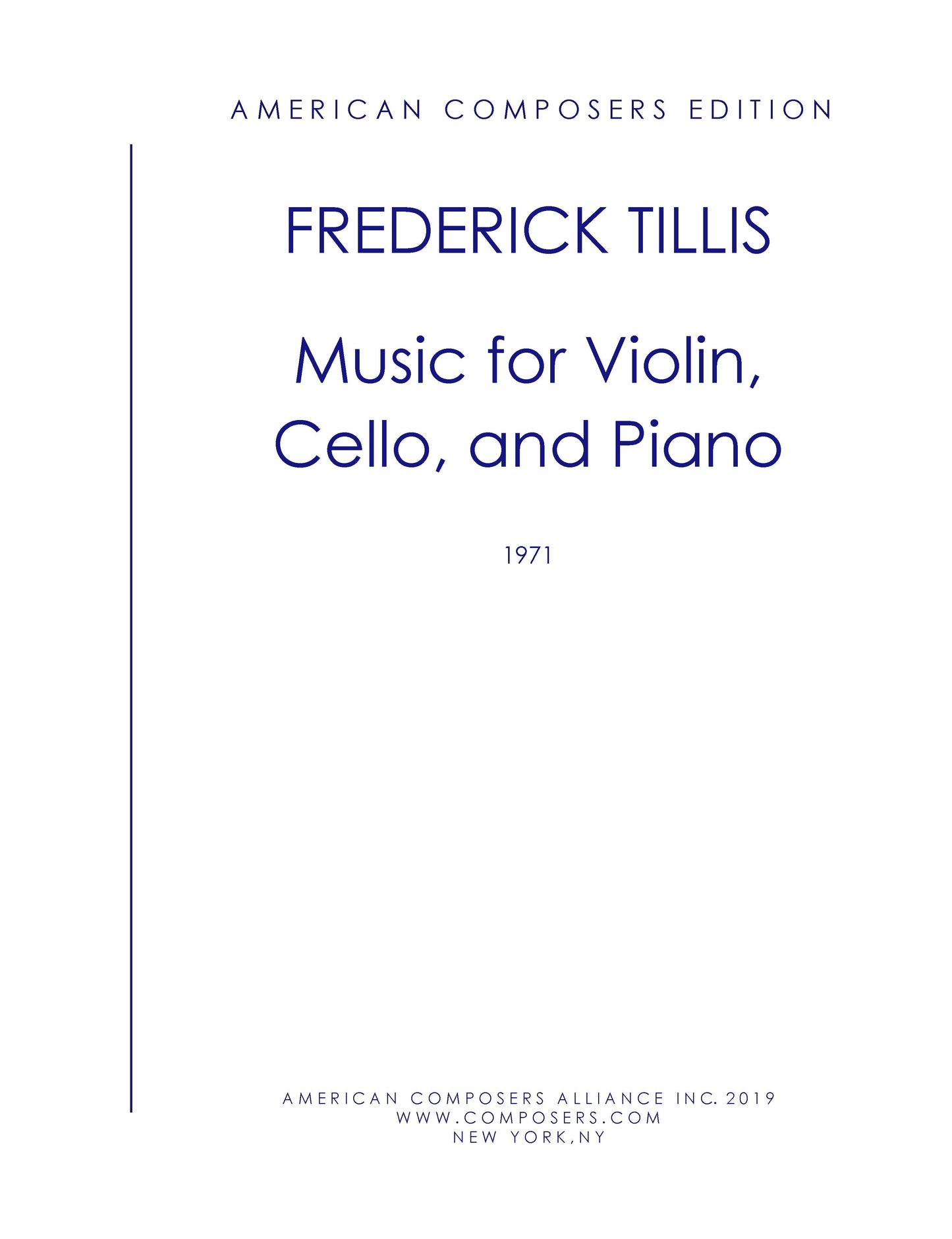 Music for Violin, Cello, and Piano