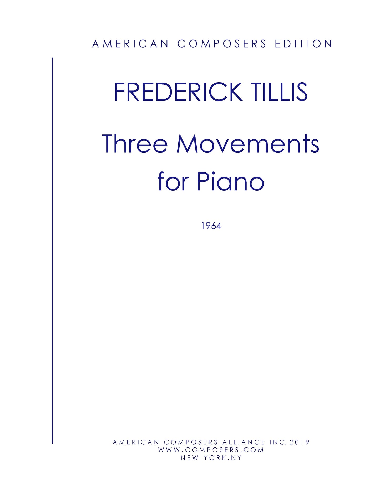 THREE MOVEMENTS FOR PIANO