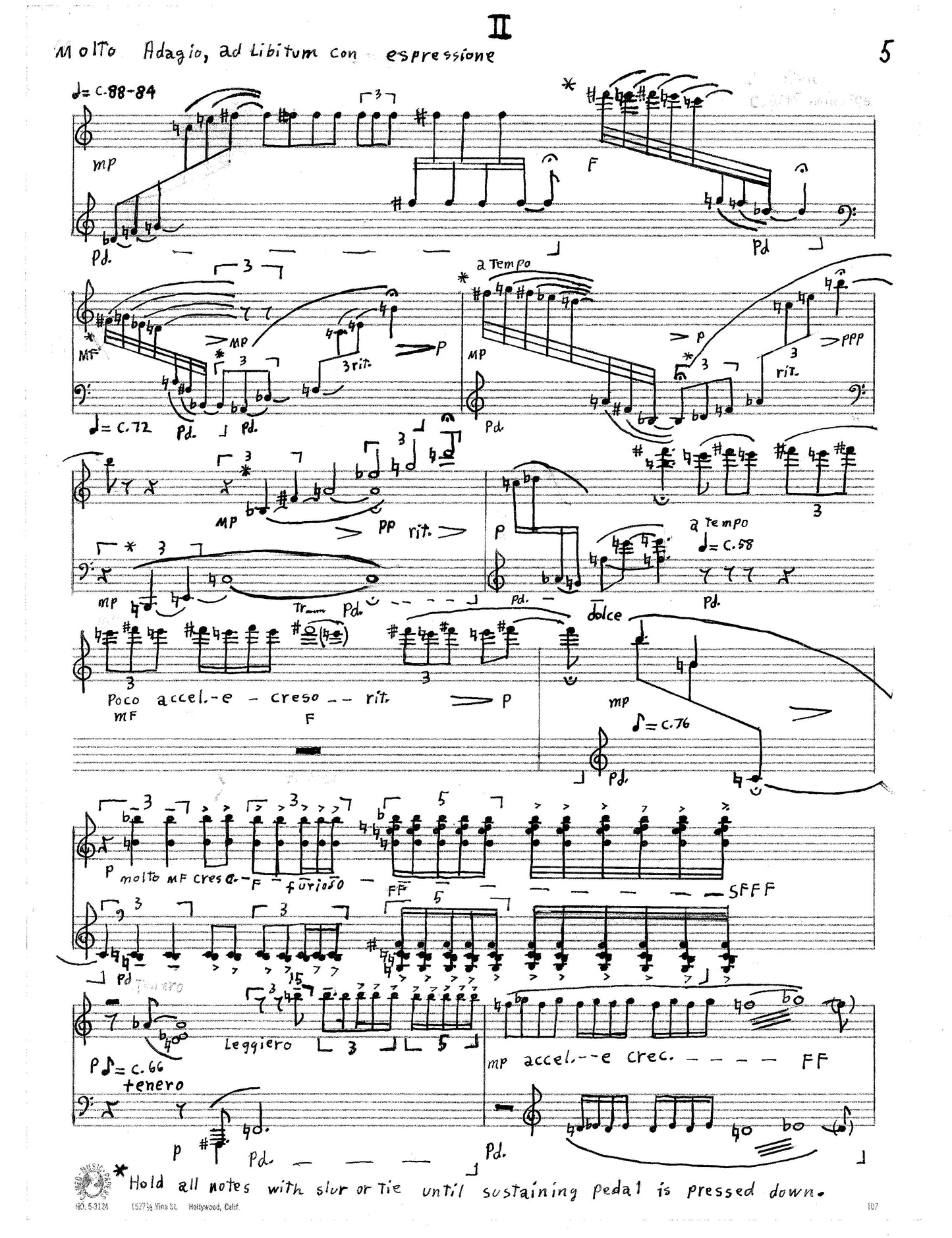 THREE MOVEMENTS FOR PIANO