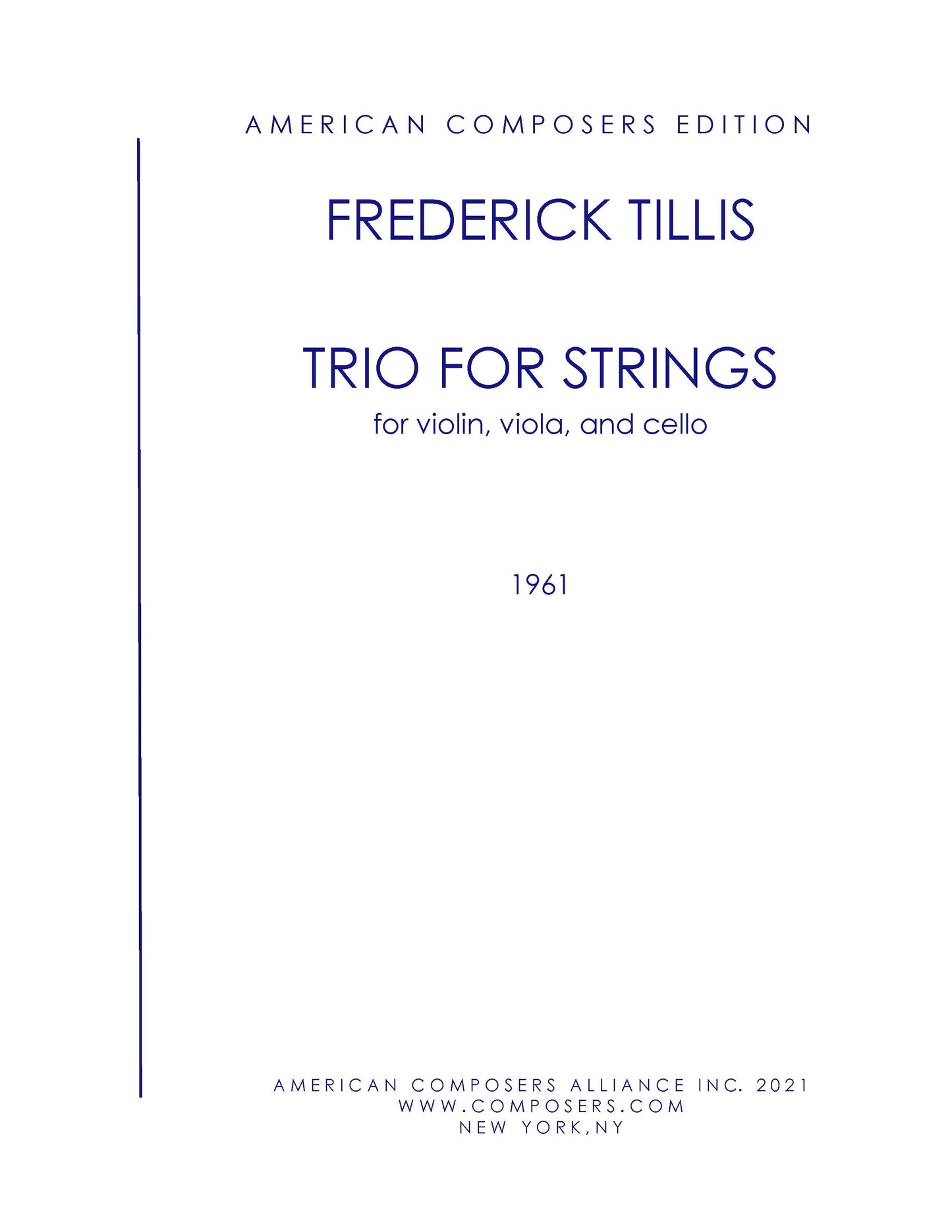 TRIO FOR STRINGS 1961