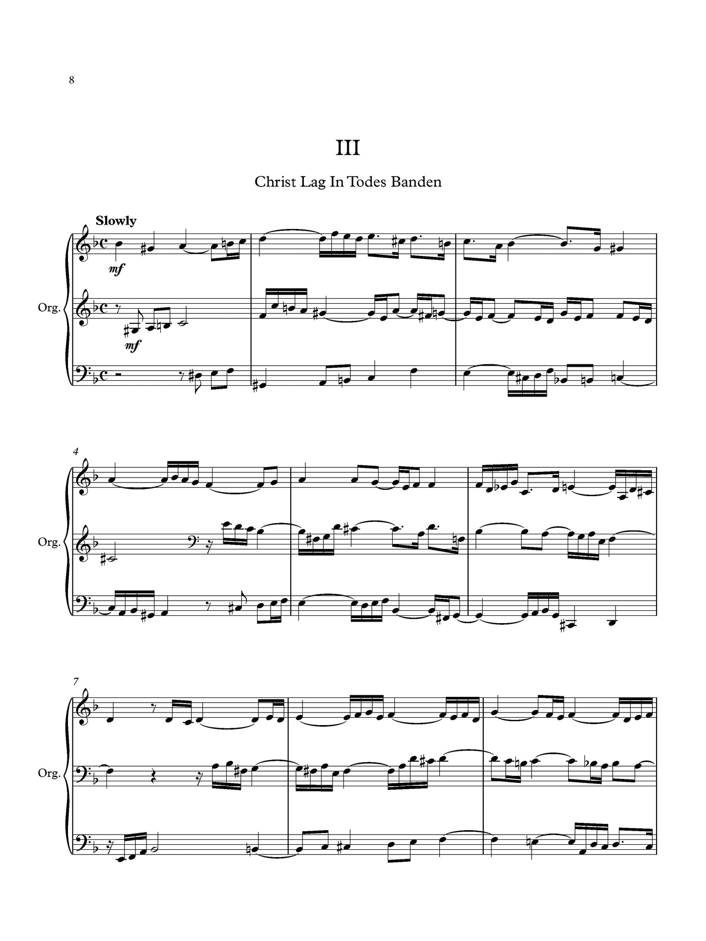 THREE CHORALE SETTINGS FOR ORGAN