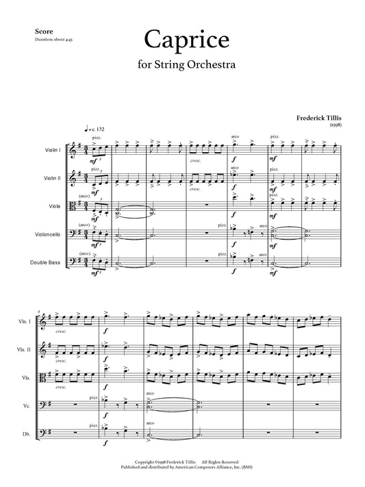 CAPRICE for string orchestra