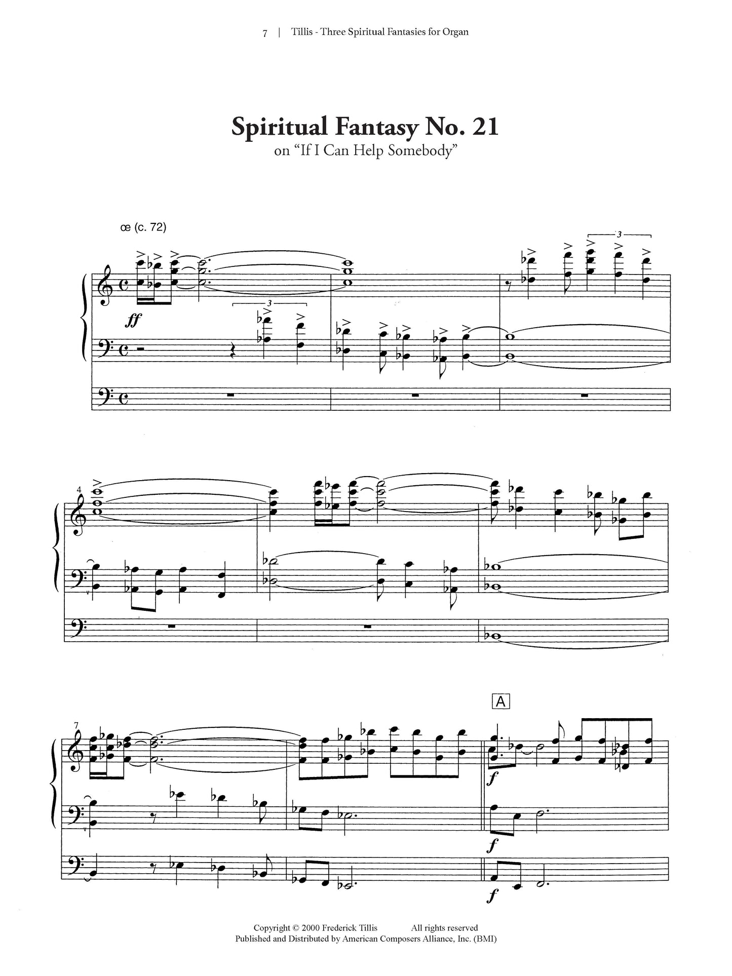 Three Spiritual Fantasies for Organ Nos 20 -21 - 22