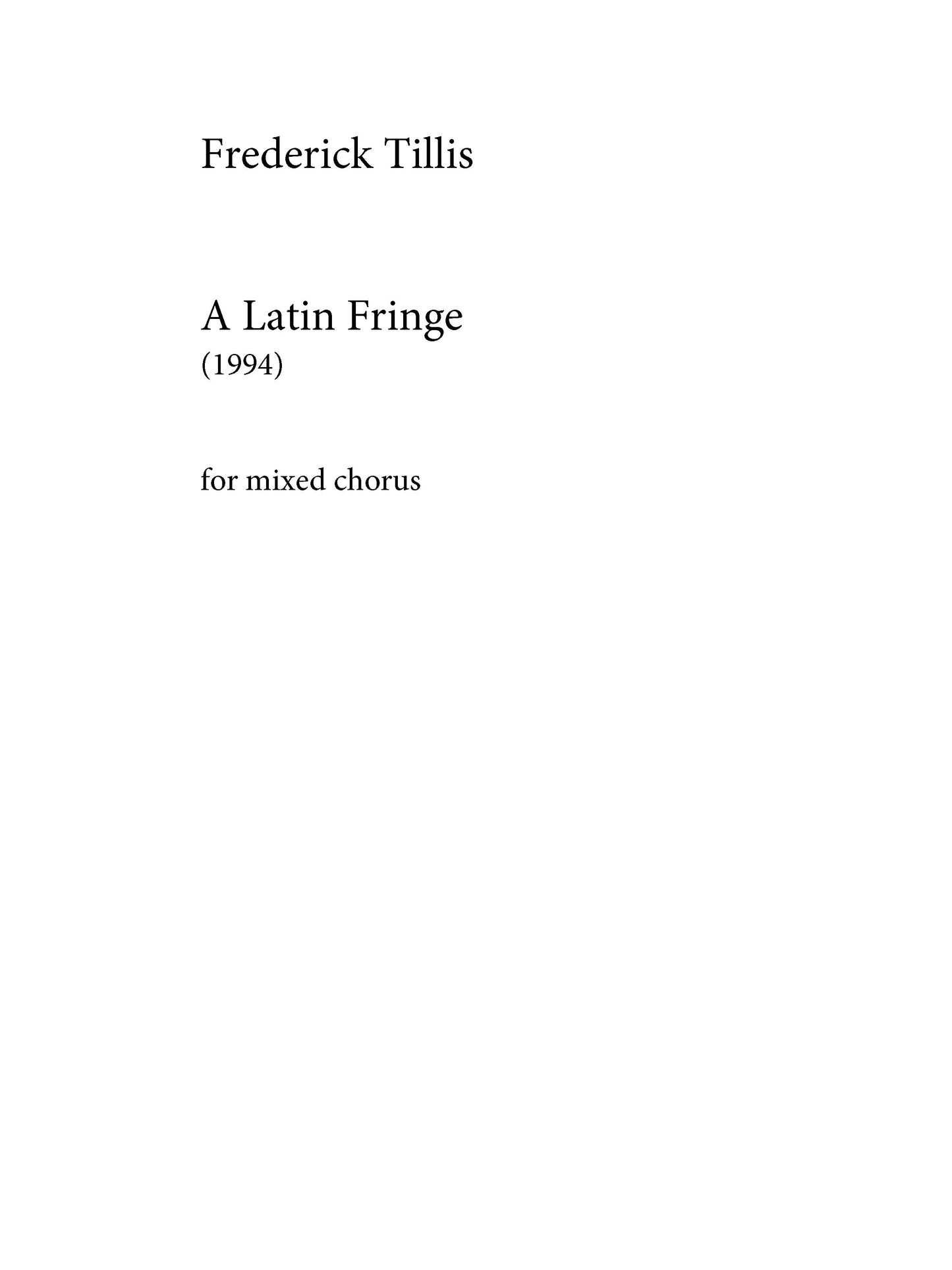 Latin Fringe