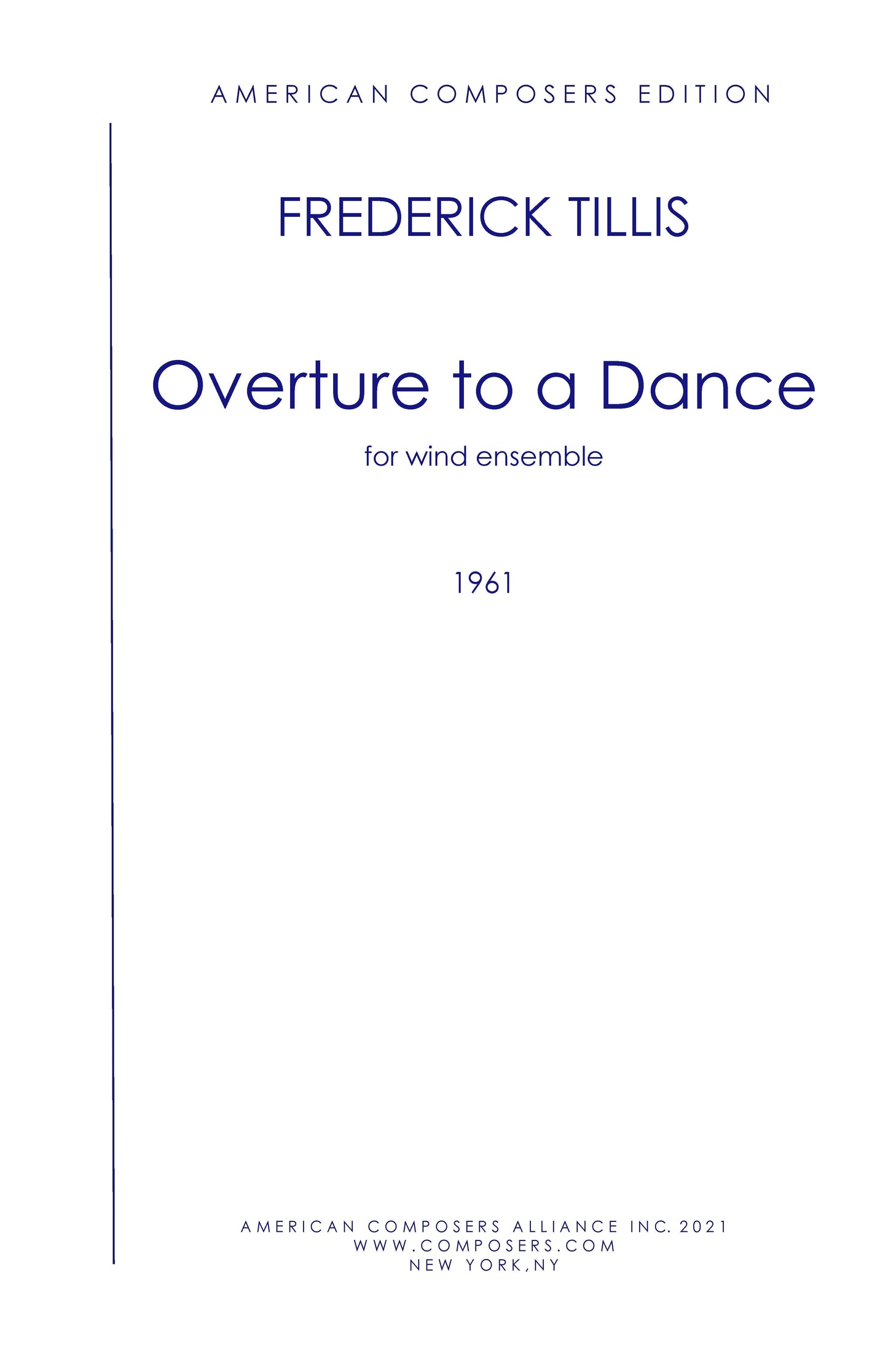 OVERTURE TO A DANCE