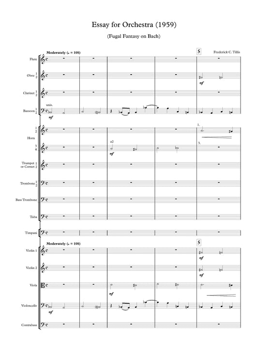 Essay For Orchestra: Fugal Fantasy on Bach