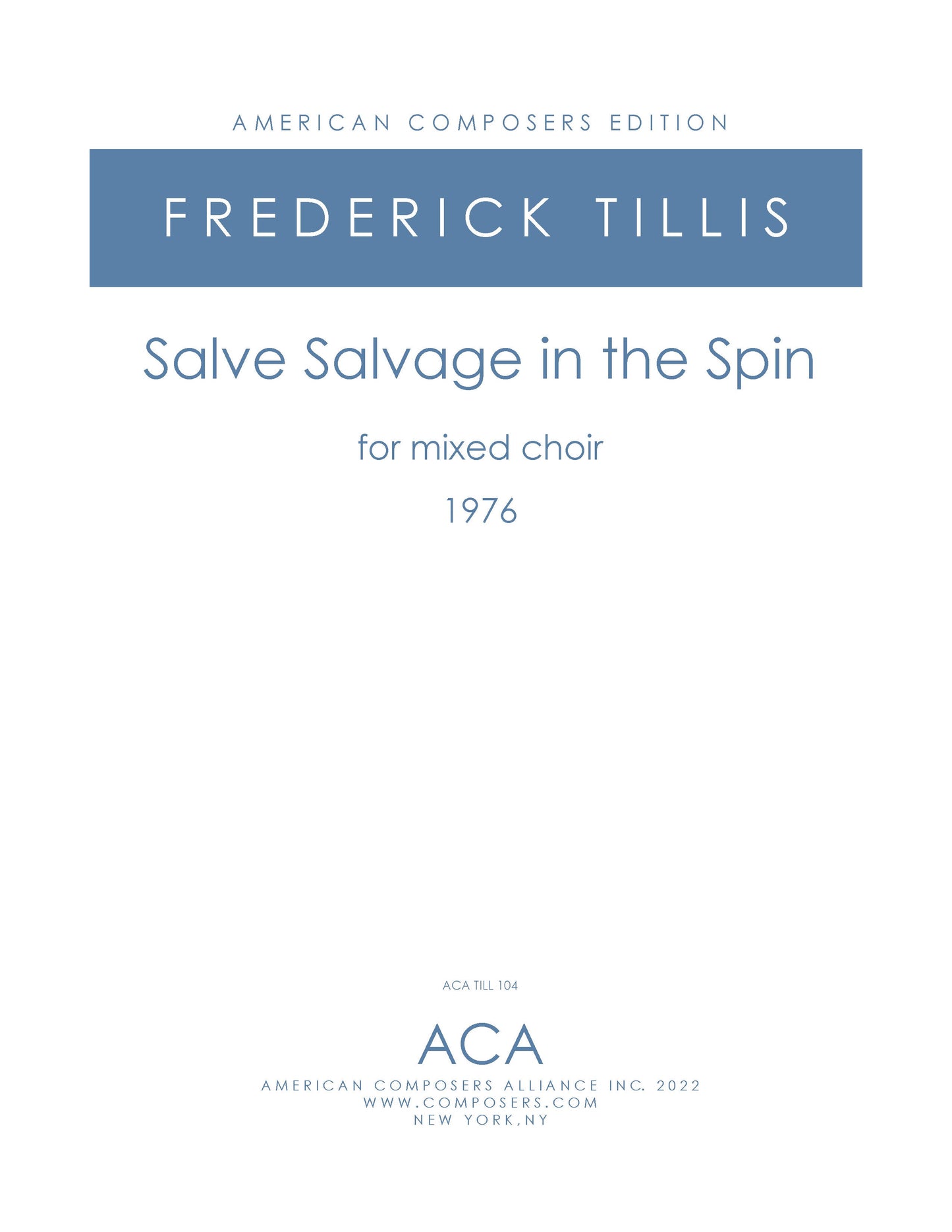 SALVE SALVAGE IN THE SPIN