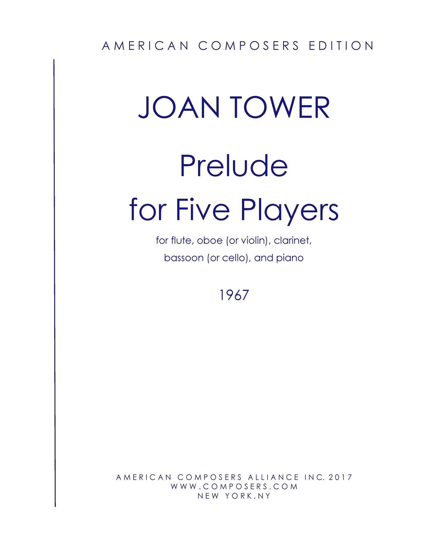 PRELUDE FOR FIVE PLAYERS