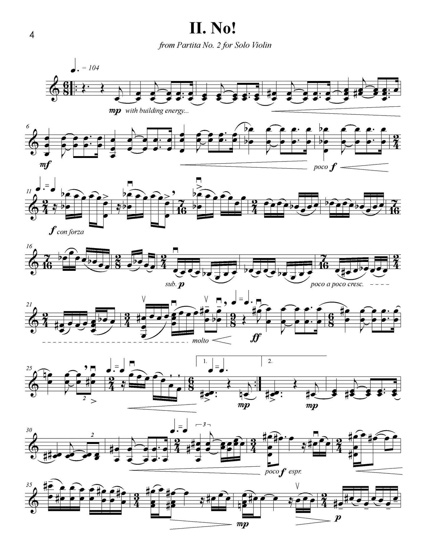 Partita No. 2 for Solo Violin