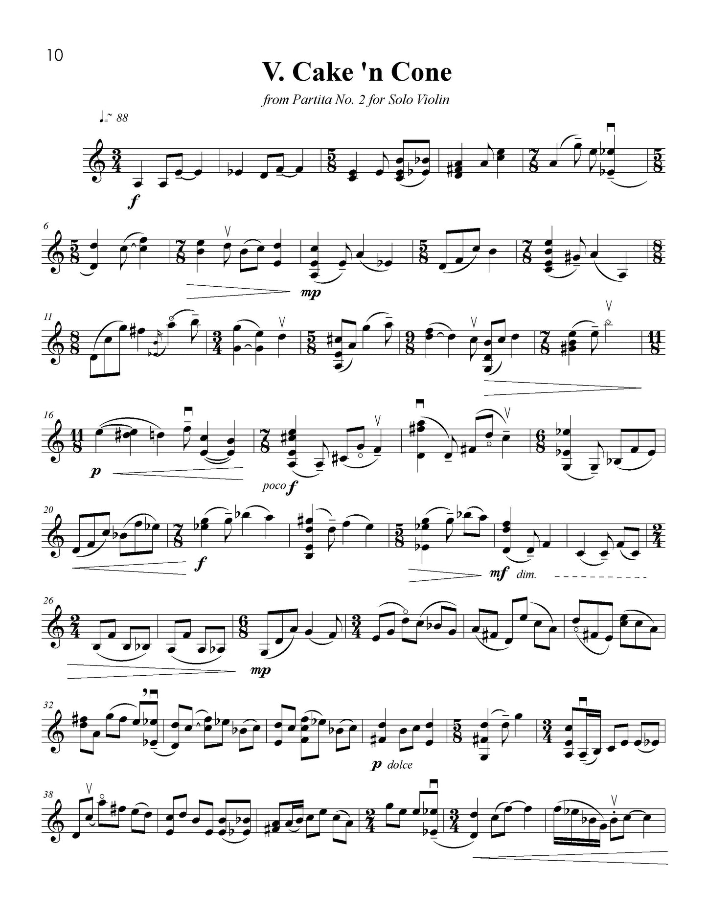 Partita No. 2 for Solo Violin