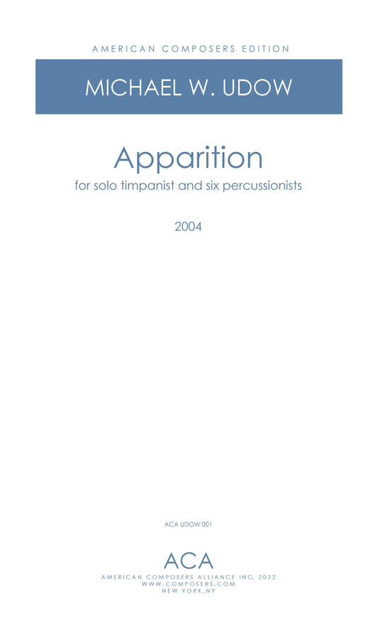 Apparition - for Solo Timpani and Six Percussion