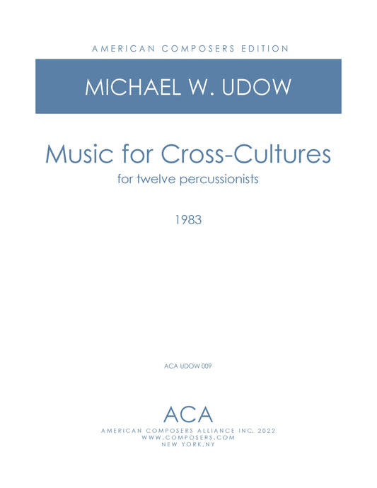 Music for Cross-Cultures