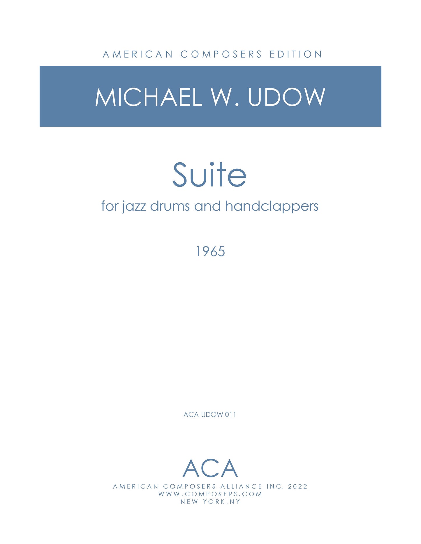 Suite for Jazz Drums & Handclappers