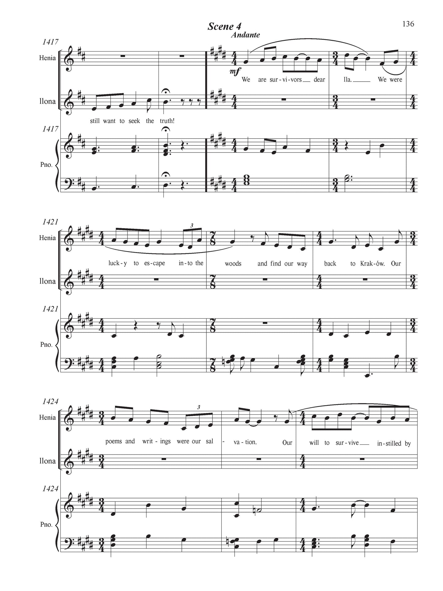 Wall of Two (Opera Piano/Vocal Score)