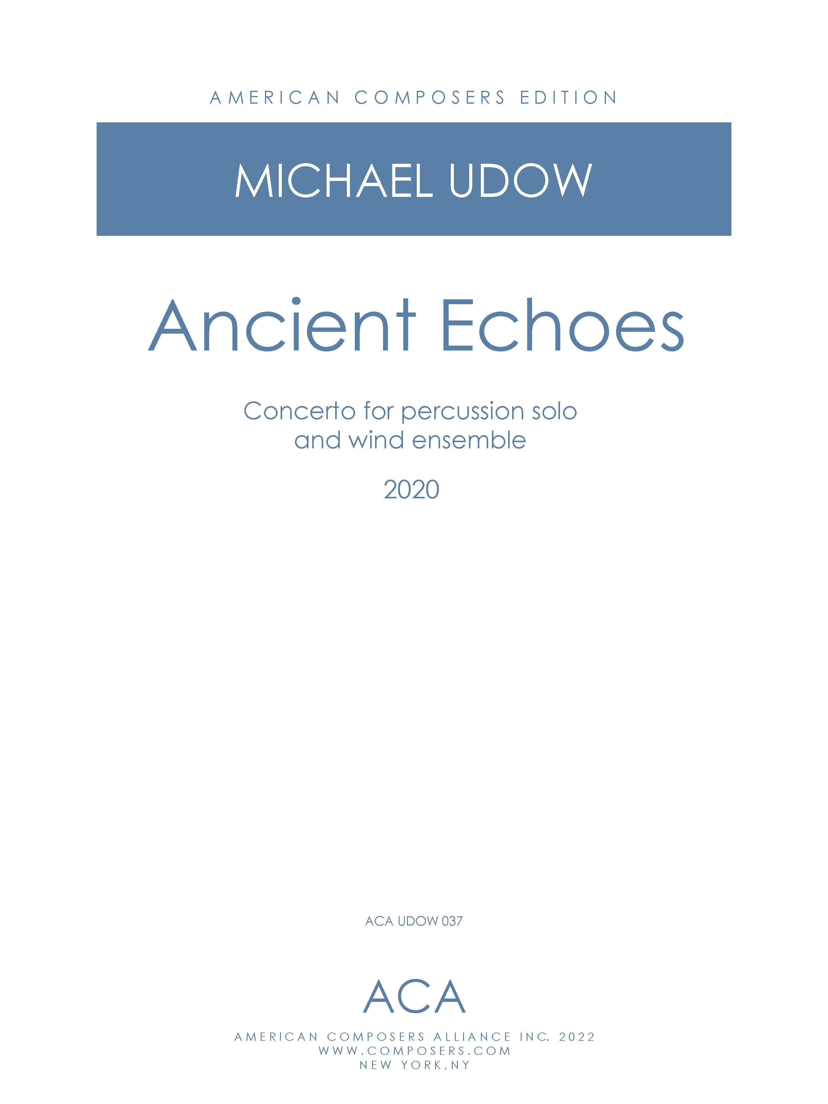 Wind Ensemble or Band – American Composers Alliance