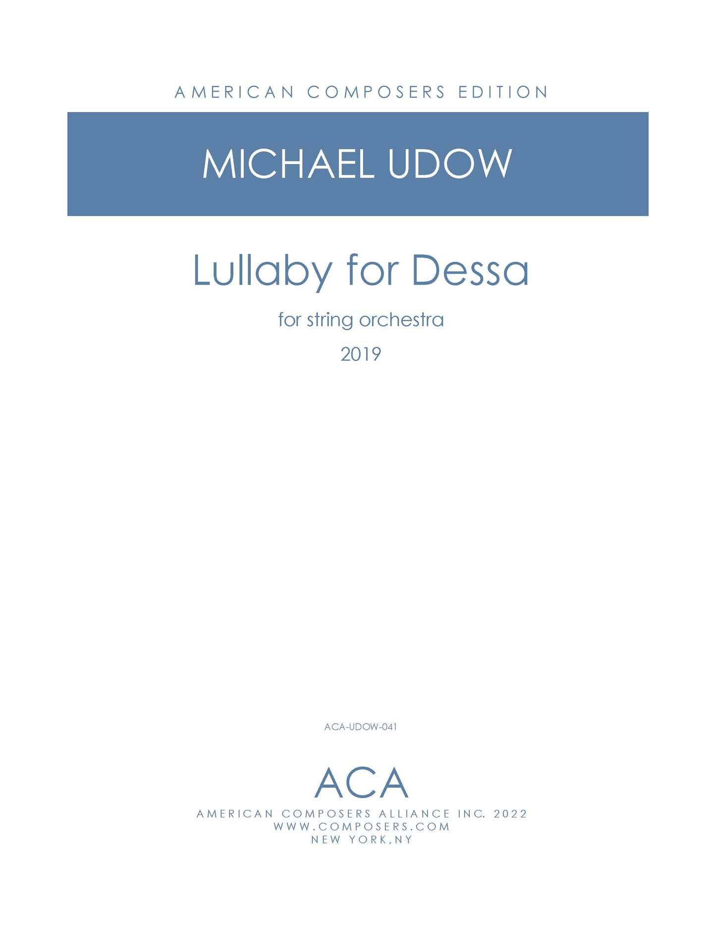 Lullaby for Dessa