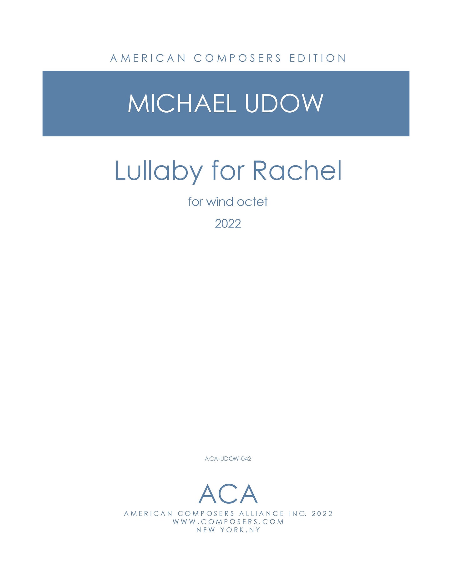 Lullaby for Rachel