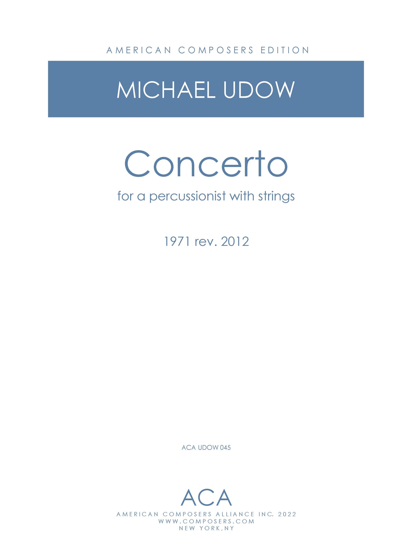 Concerto for a Percussionist with Strings