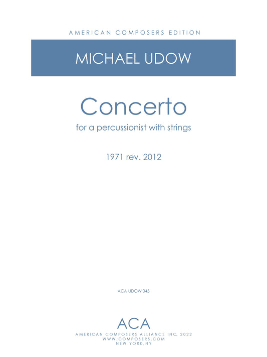 Concerto for a Percussionist with Strings