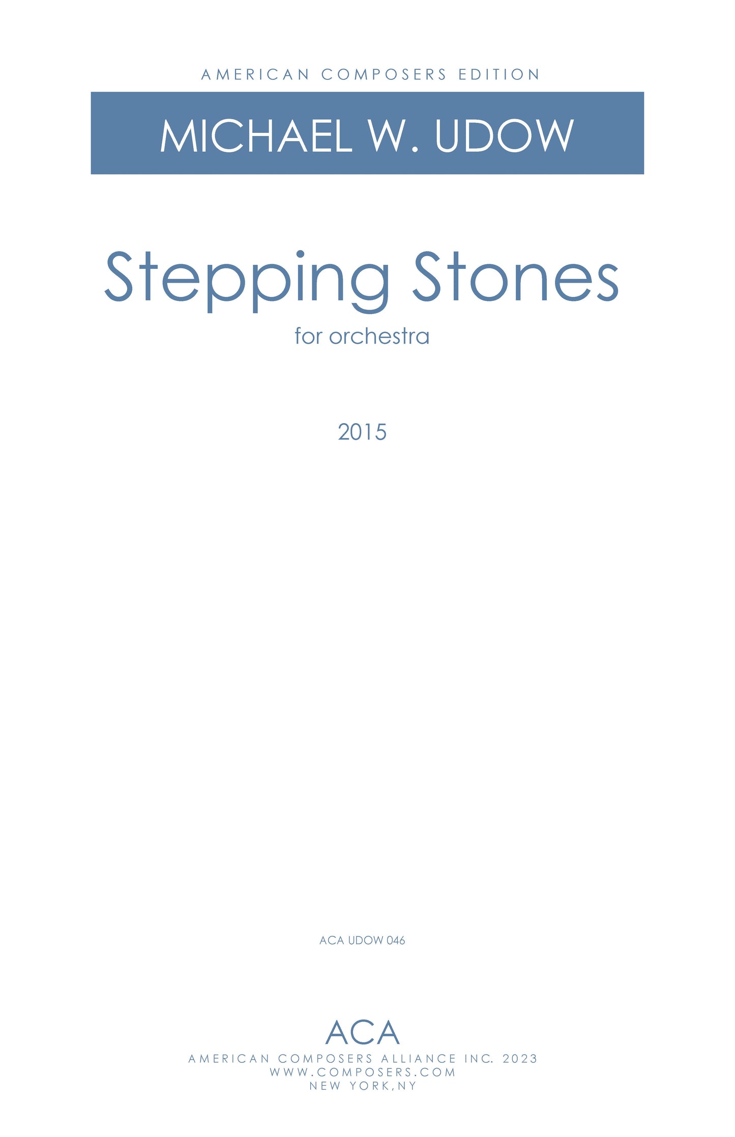 Stepping Stones - for Orchestra