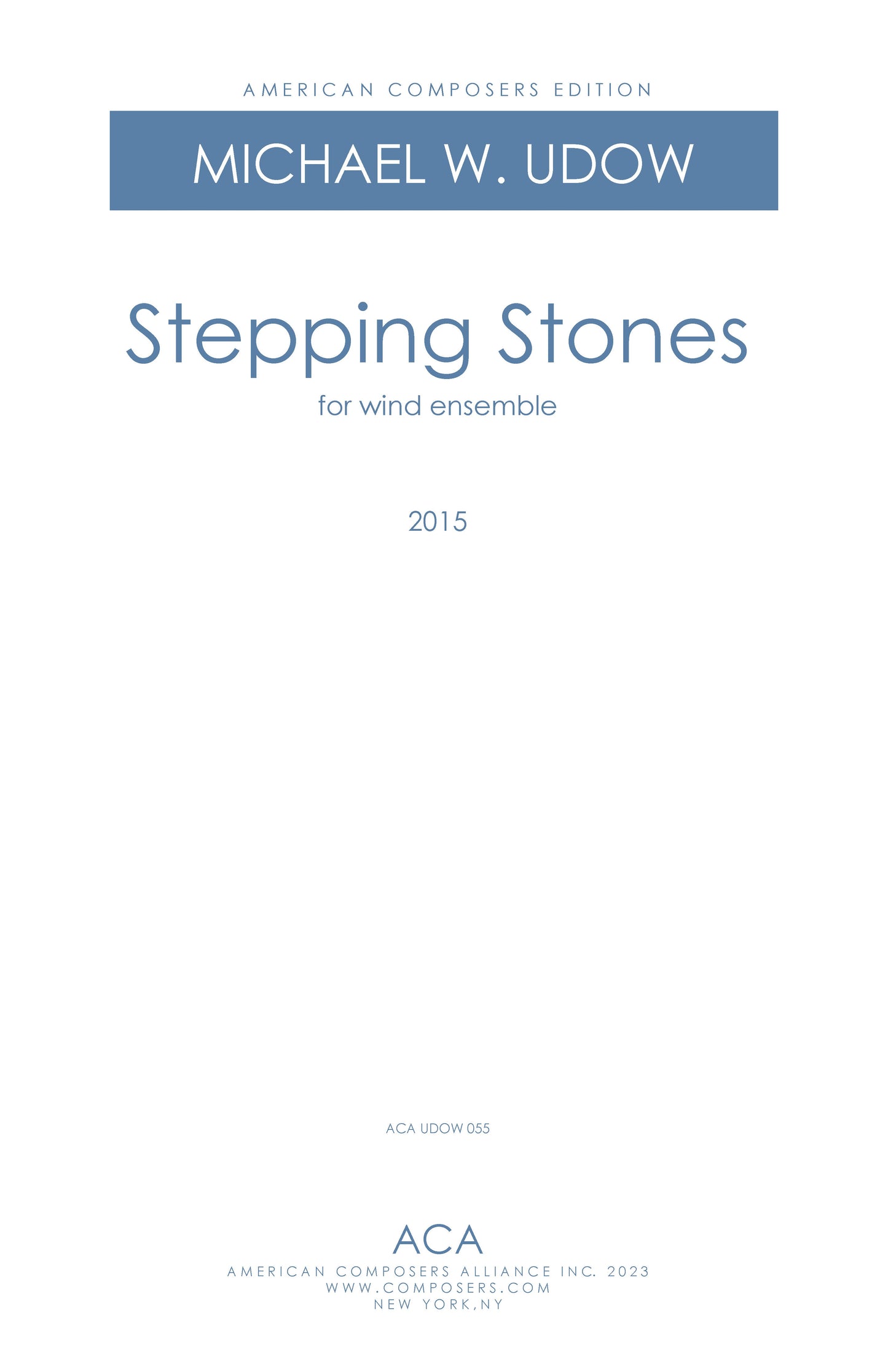 Stepping Stones - for Wind Ensemble