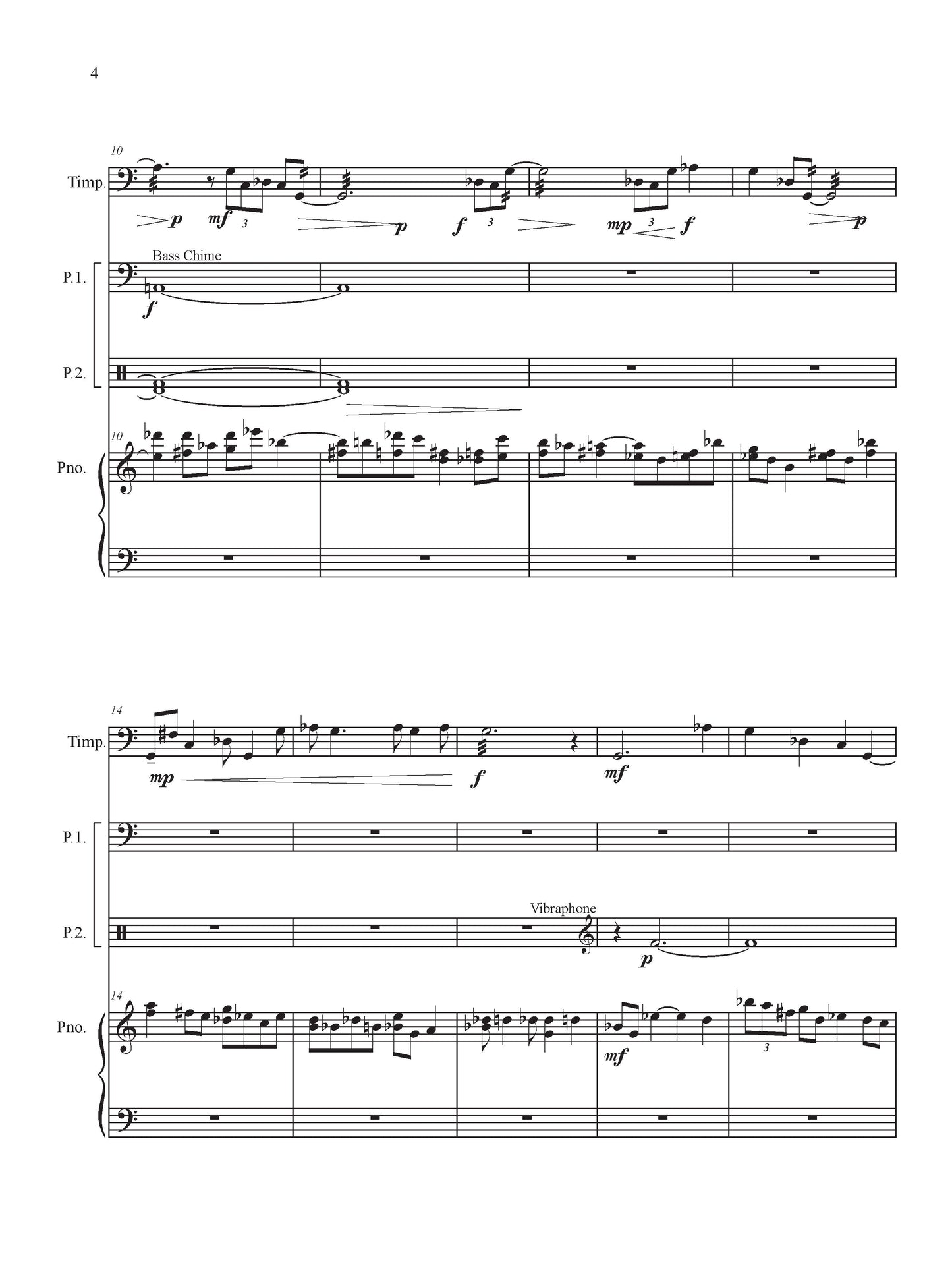 Apparition - for Solo Timpani, Piano, and Two Percussion