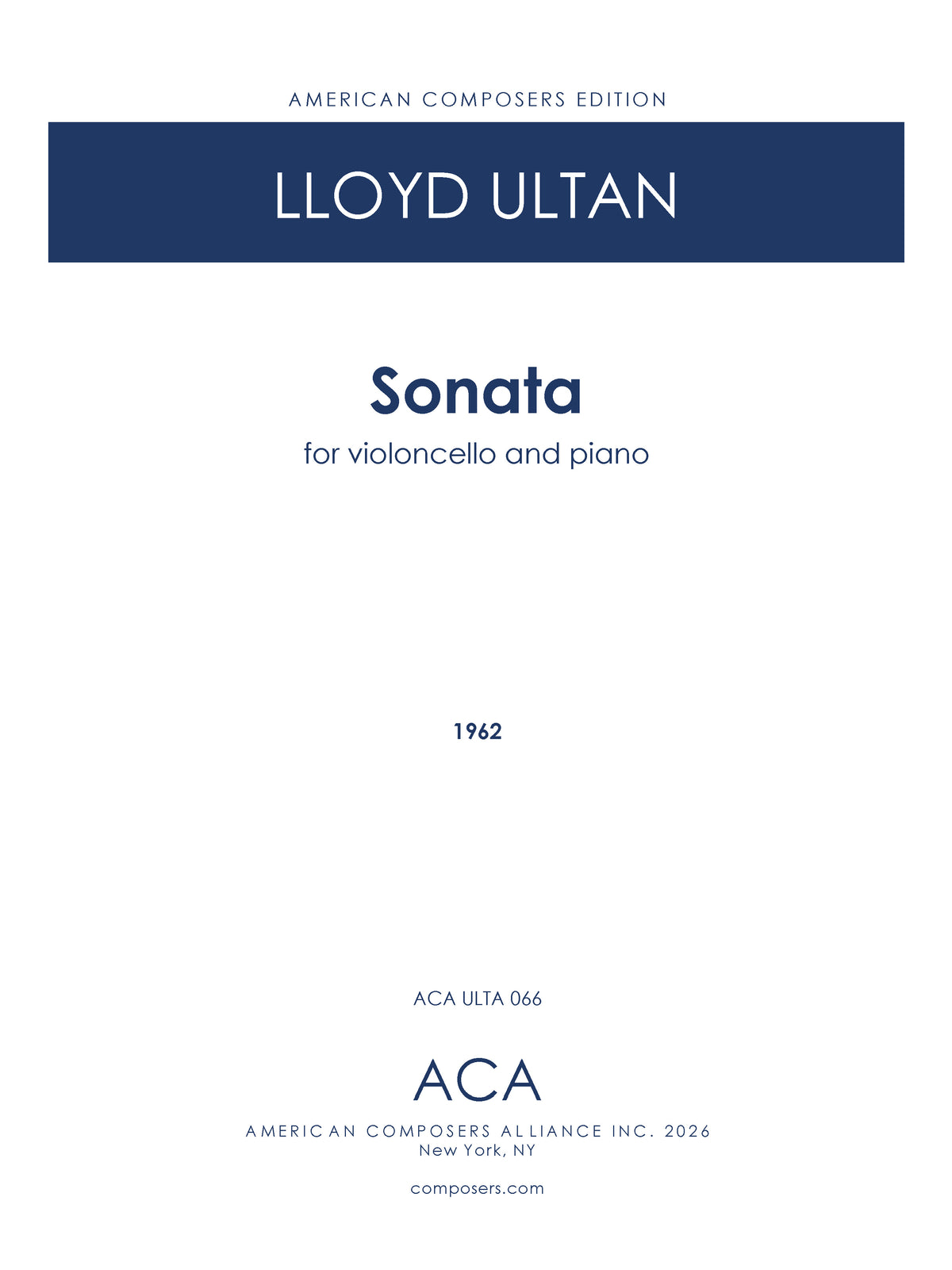 Sonata for Violoncello and Piano
