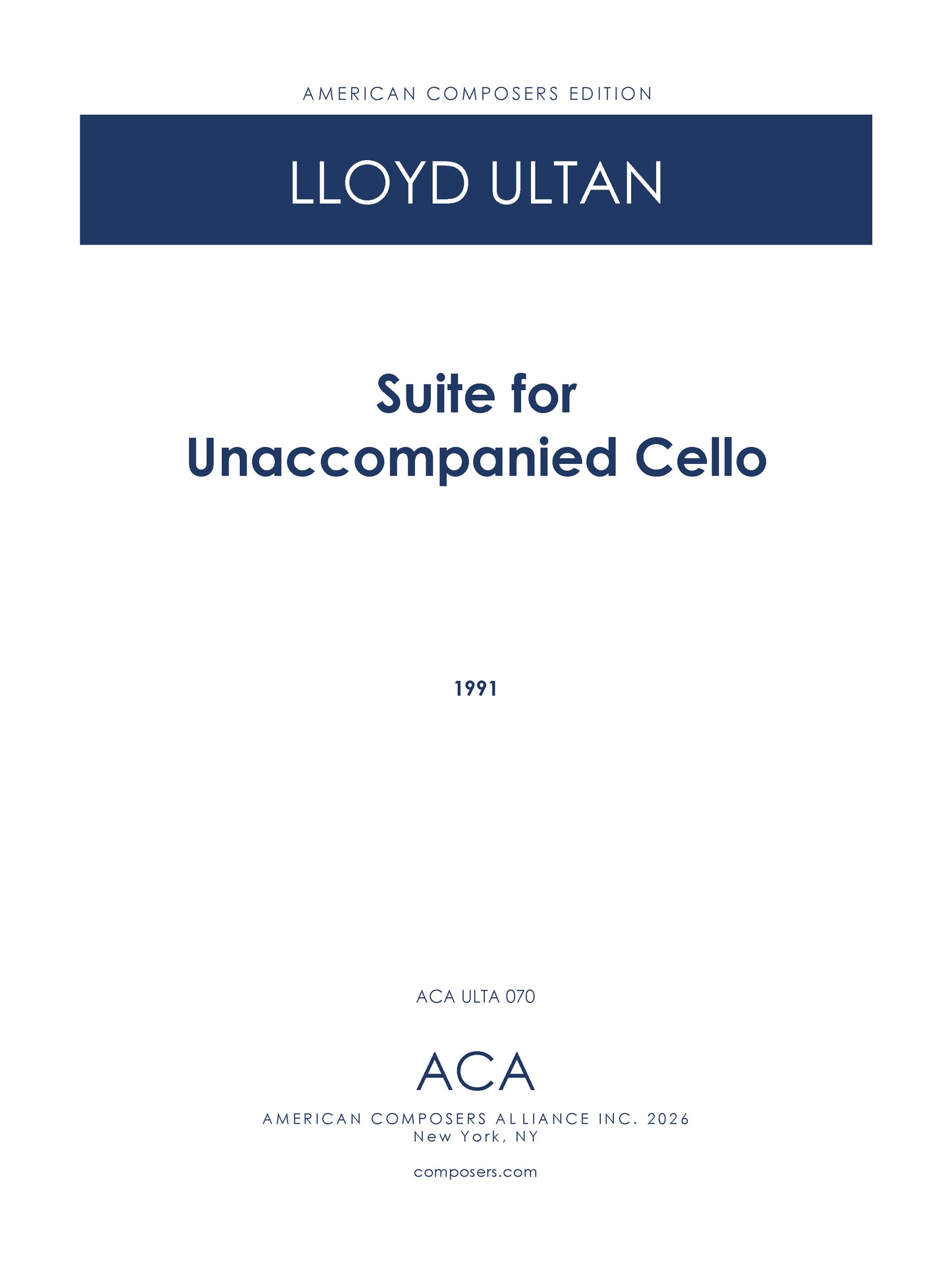 Suite for Unaccompanied Cello