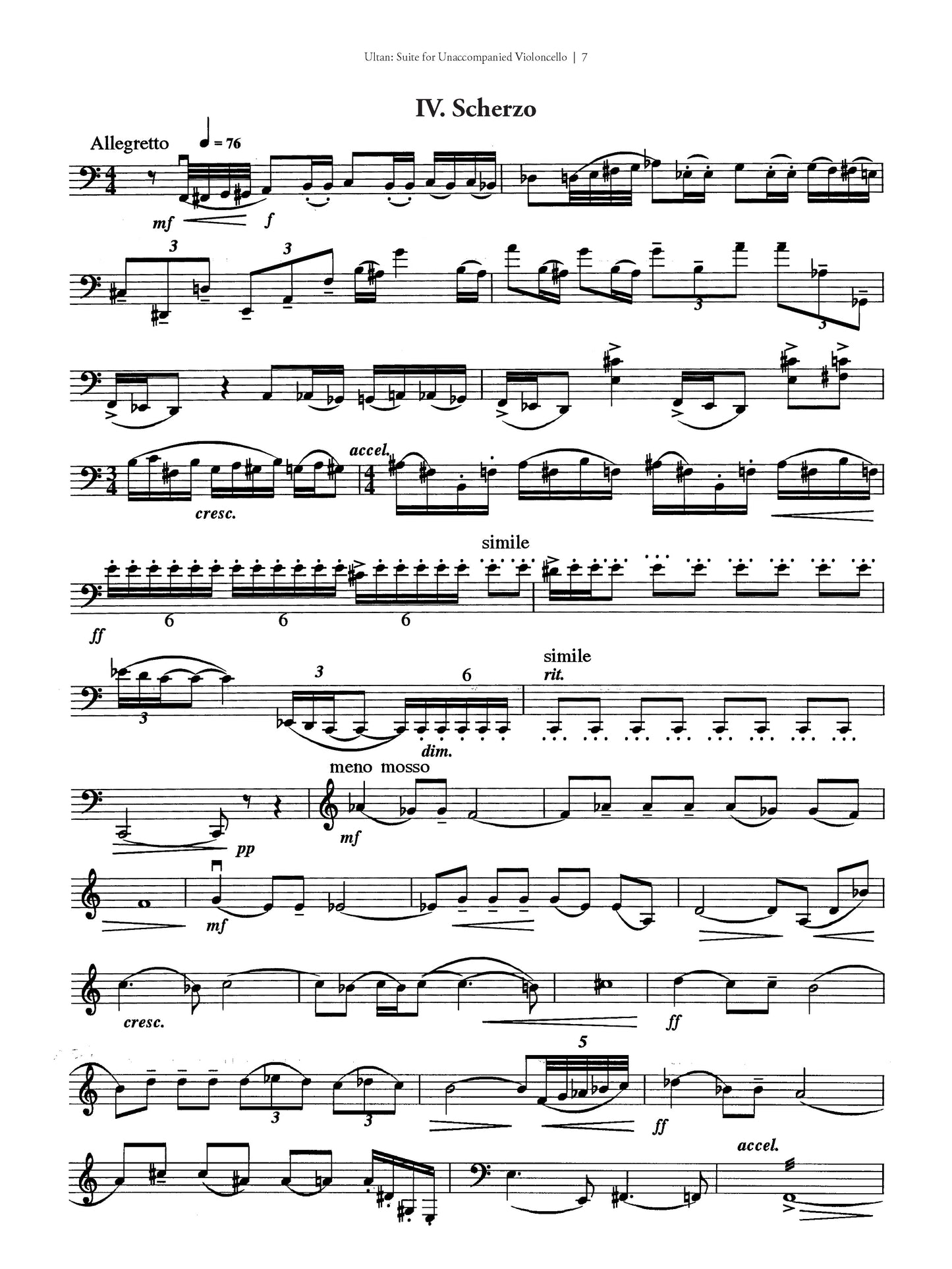 Suite for Unaccompanied Cello