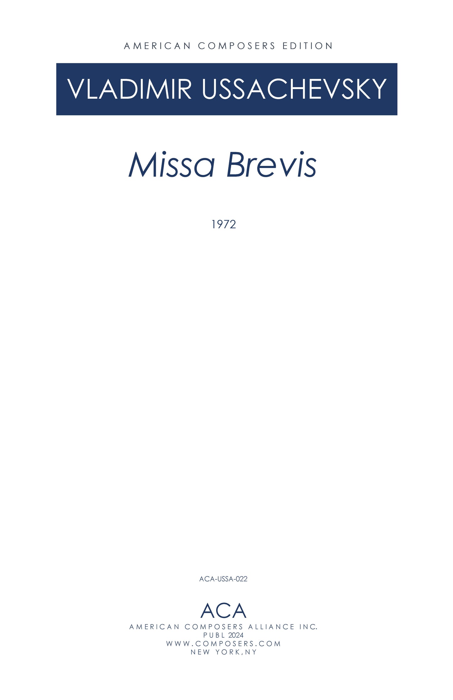 MISSA BREVIS