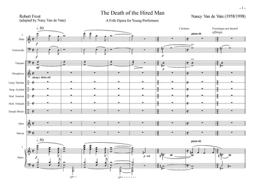 DEATH OF HIRED MAN - full score