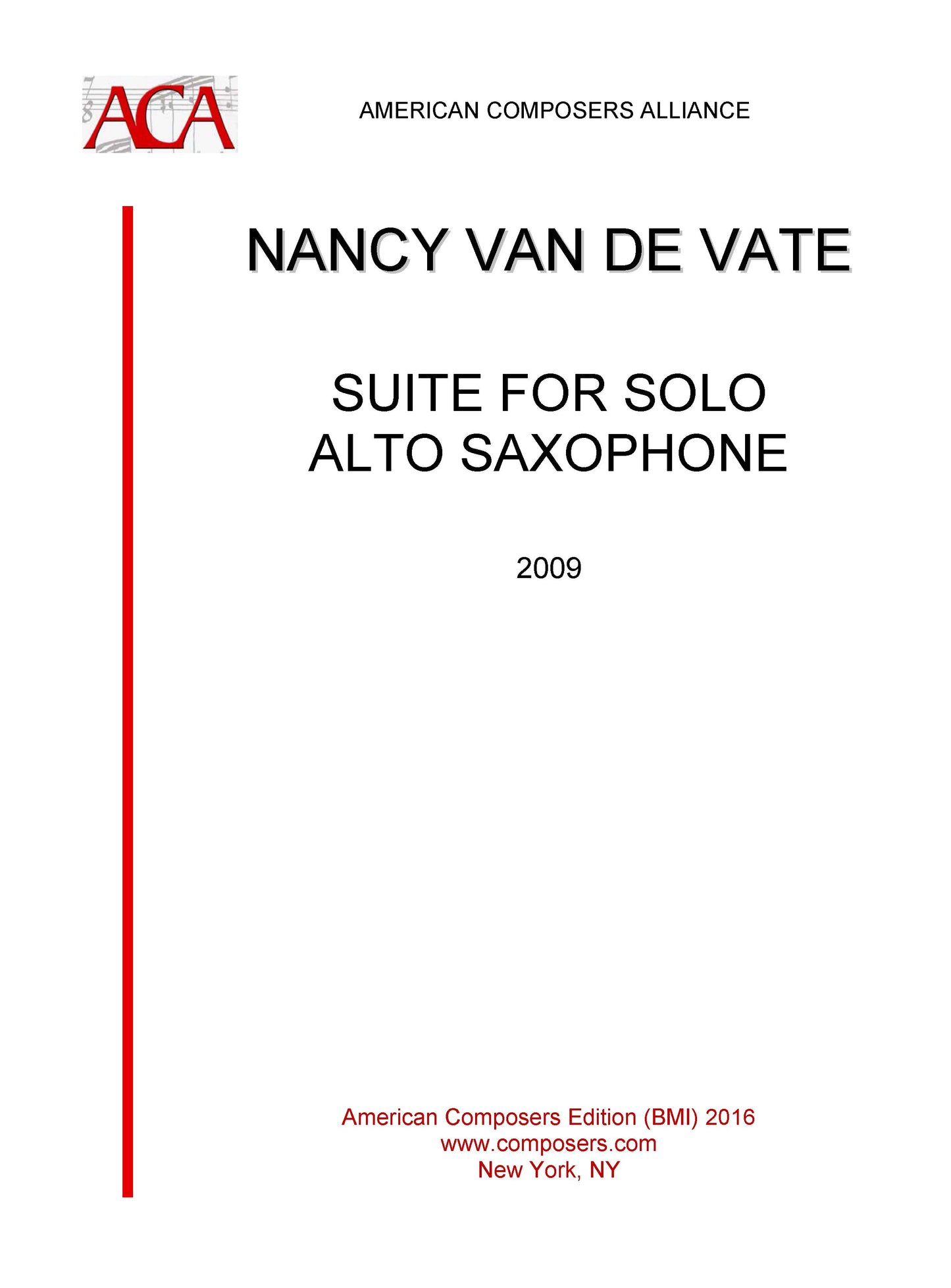 SUITE FOR ALTO SAXOPHONE