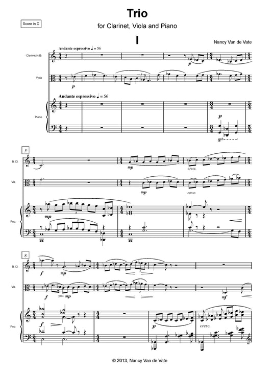 TRIO FOR CLARINET, VIOLA AND PIANO