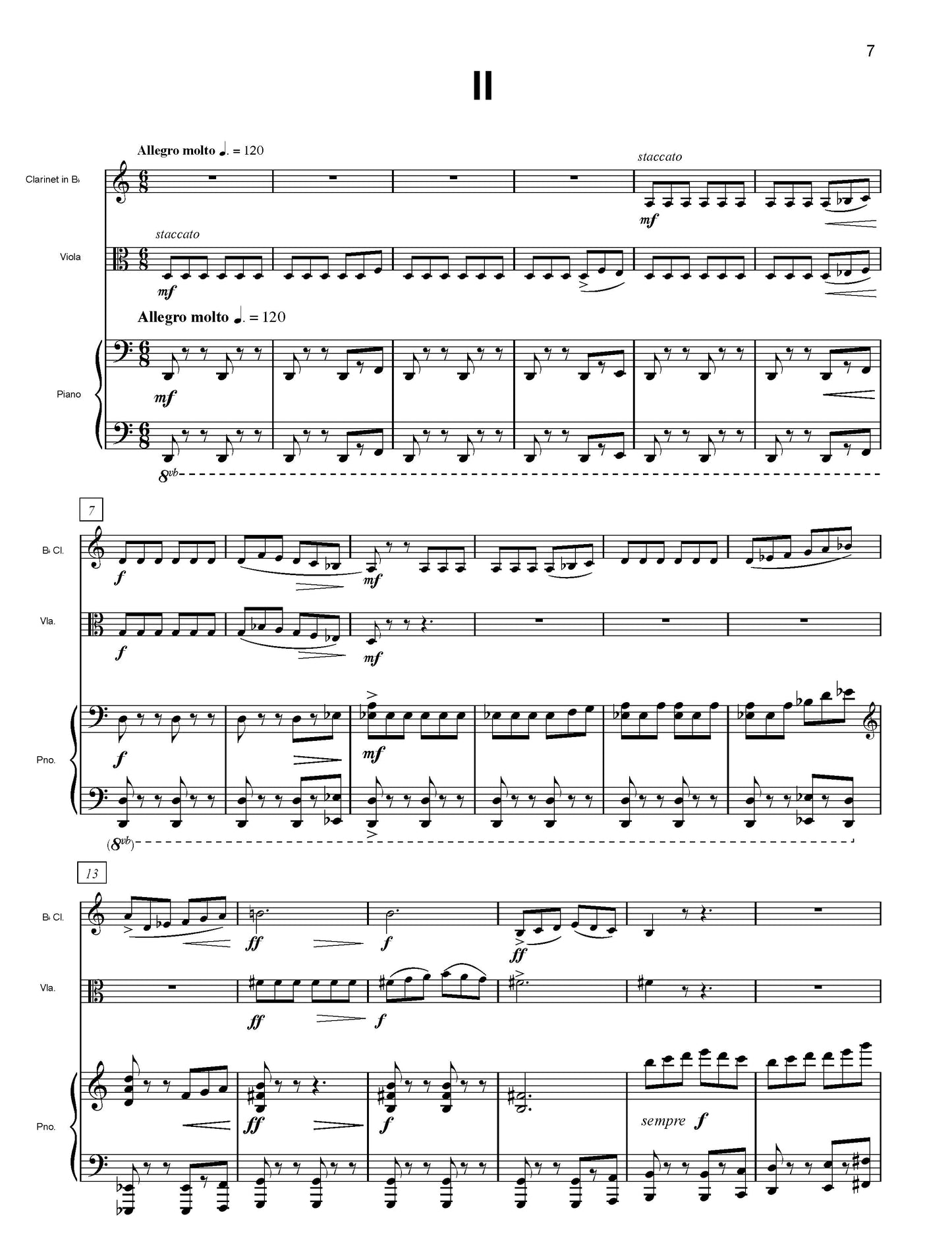 TRIO FOR CLARINET, VIOLA AND PIANO