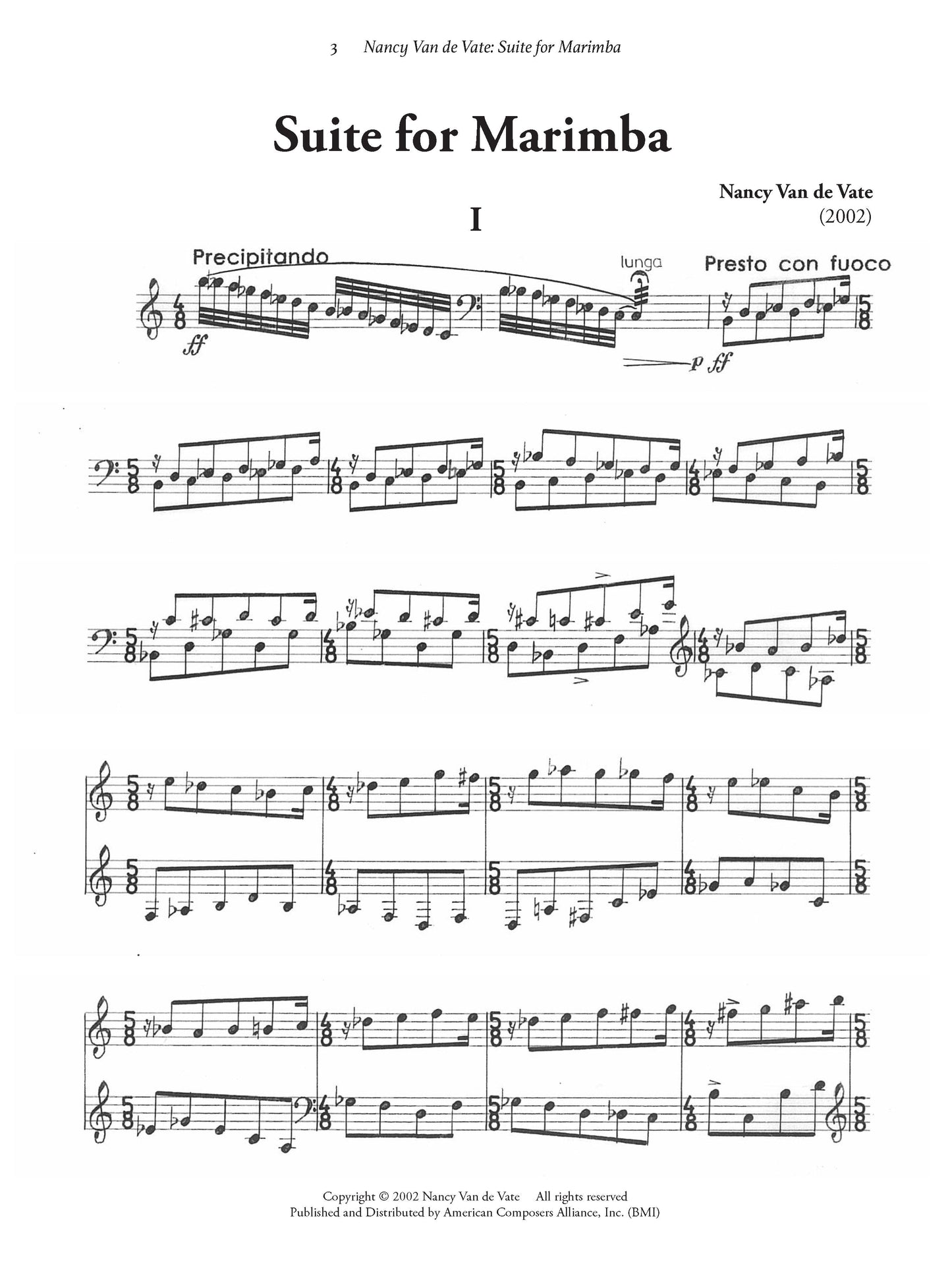 SUITE FOR MARIMBA