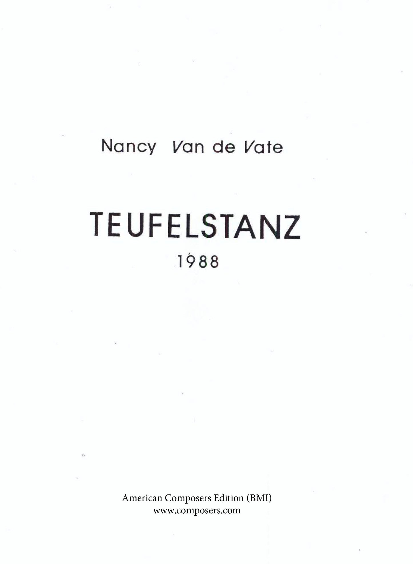 TEUFELSTANZ FOR PERCUSSION ENSEMBLE