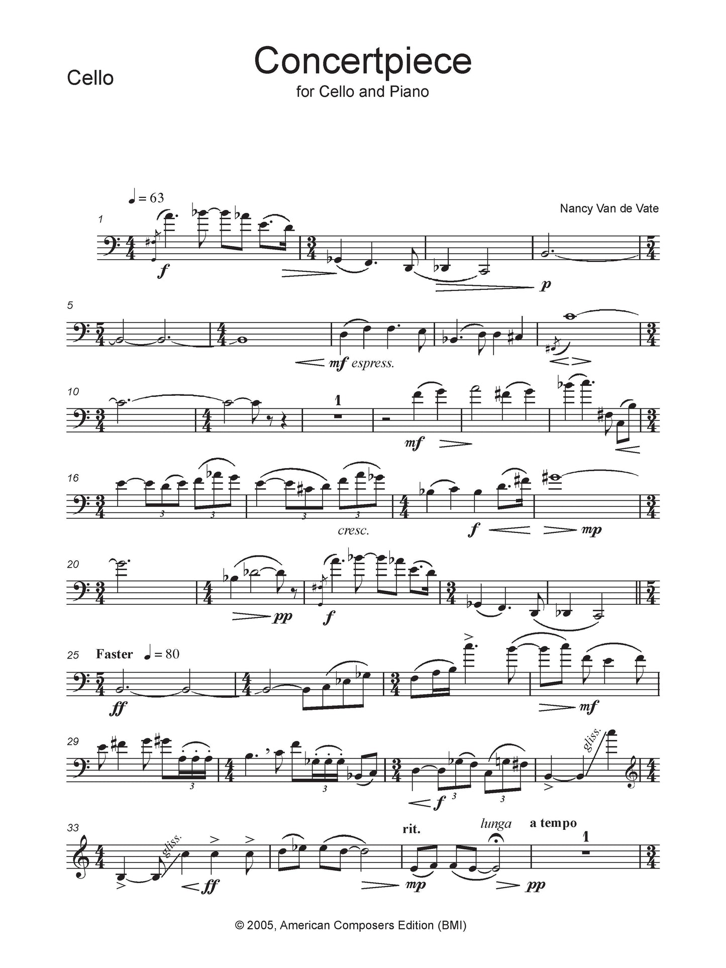 CONCERTPIECE FOR CELLO AND PIANO