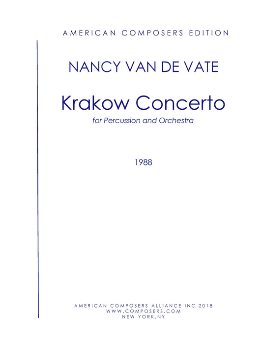 KRAKOW CONCERTO FOR PERCUSSION AND ORCHESTRA